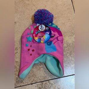 Pink Trolls Beanie with Mittens